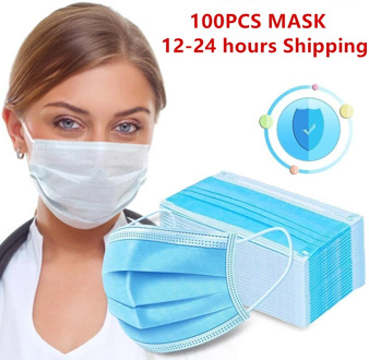 10/50/100/200pcs Mouth Mask Disposable Face Mask Anti Dust PM2.5 Germ Protection 3 Layer Non-woven Mouth Cover Tapabocas