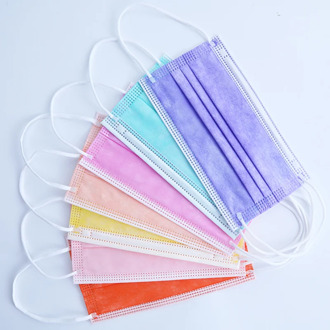 10/50/100 PCS Mixed 9 Color Face Mask 3 Ply Disposable Mouth Mask Black Anti Dust Fog Facial Non-woven Adult Protective Masks