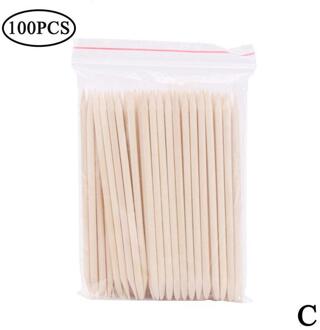 10/50/100 Stuks Cuticle Pusher Nagels Oranje Stokken Hout Cuticle Pusher Nail Art Remover Set Nagels Manicure pusher 100stk