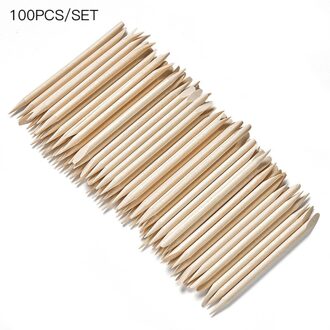 10/50/100Pcs Houten Cuticle Pusher Nail Art Cuticle Remover Wood Sticks Voor Cuticle Remover Manicure Nail art Gereedschap 100stk