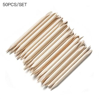 10/50/100Pcs Houten Cuticle Pusher Nail Art Cuticle Remover Wood Sticks Voor Cuticle Remover Manicure Nail art Gereedschap 50stk