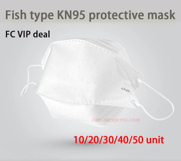10-50 Pcs Skin Face Mask KN95 Fish Type Mouth Mask Dust-Proof Anti-PM2.5 Breathable Respirator Reusable Protective Dust Mask