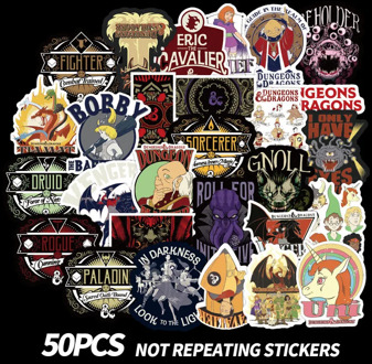 10/50PCS Dungeons and Dragons Stickers Waterproof PVC Skateboard Luggage Motorcycle Guitar Kid Boy Vsco Sticker