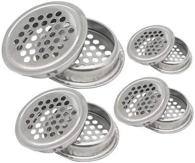 10/5pcs Round Cabinet Air Duct Vent 19mm-53mm Steel Louver Mesh Hole Plug Decoration Cover Wardrobe Grille Ventilation Systems