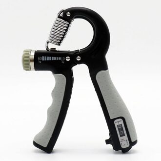 10-60Kg Verstelbare Heavy Gripper Fitness Hand Exerciser Grip Fatgrip Pols Verhogen Sterkte Lente Vingerknelbeveiliging Carpaal Expander grijs