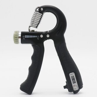 10-60Kg Verstelbare Heavy Gripper Fitness Hand Exerciser Grip Fatgrip Pols Verhogen Sterkte Lente Vingerknelbeveiliging Carpaal Expander zwart