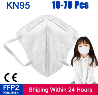 10-70 Pcs KN95 Kids Face Masks 5 Lay masque Anti Dust PM2.5 FFP2 Children's Mask Boy and Girl Protective Mask Mascarillas maske