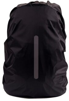 10-70L Reflecterende Draagbare Rugzak Regenhoes, Waterdichte Sport Reistas Regenhoes, Outdoor Camping Wandelen Tas Regenhoes zwart-XL