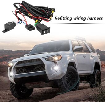 10.7ft 40A 12V Relais Kabelboom Rocker Op Uit Schakelaar Kit Relais Kabelboom Met Aan/Uit Schakelaar kit Voor Auto Led Mistlamp