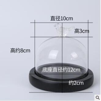 10*8 Cm Vogel Top Glas Dome Stofdicht Basis Woondecoratie Diameter = 10 Cm Hoogte = 8 Cm glas Cover Wedding Favor
