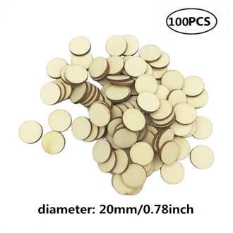 10-80 Mm Hout Schijven Ambachten Log Plakjes Discs Uitsparing Cirkel Ronde Grote Voor Verf Bruiloft Diy Decoratie 100stk 20mm 0.78duim