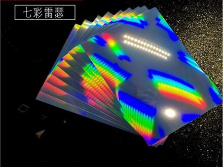 10 A4 Size Holografische Sheets Printable Vinyl Sticker Papier Waterdichte Sticker Papier Vinyl Regenboog Sticker Papier Voor Inkjet