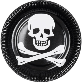 10 Bordjes Piraten Classic Zwart