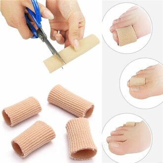 10 Cm Schoenen Inlegzolen Stof Gel Tube Bandage Eelt Protectors Vinger Teen Separator Voeten Pain Relief Voor Inlegzolen Cover