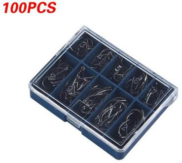 10 Compartimenten Visgerei Doos Waterdichte Dubbelzijdig Aas Lokken Doos Vis Haak Plastic Opslag Container Case Vissen Tools 100 Hooks
