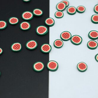 10 G/partij Polymeer Watermeloen Fruit Klei Sprinkles Voor Ambachten Maken, Diy 10mm ronde