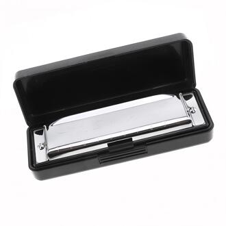 10 Gaten 12 Tone Zilver Diatonische Harmonica Blues Harp Mondharmonica Muziekinstrument Rvs Voor Beginner
