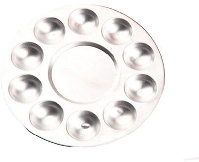 10 Gaten Aluminium Ronde Palet Kunst Verf Tekening Lade Kleurenpaletten Voor Olie Aquarel Schilderen Pallet Office Supply