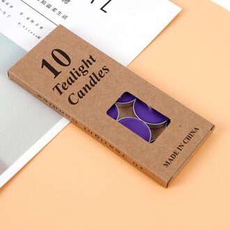 10 Geurkaarsen Kraftpapier Verpakking Kaarsen Verjaardagsfeestje Bruiloft Voorstel Bekentenis Decoratie Geurkaarsen paars-10stk