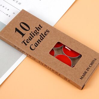 10 Geurkaarsen Kraftpapier Verpakking Kaarsen Verjaardagsfeestje Bruiloft Voorstel Bekentenis Decoratie Geurkaarsen rood-10stk