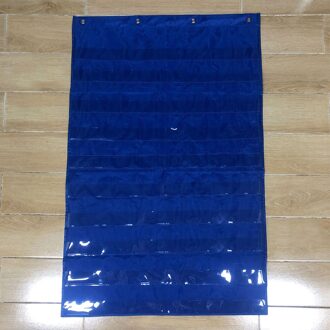 10 Giant Standaard Insteekkaart Thuis Scheduling Eenvoudige Montage Transparante Zak Grafiek Klassikaal Onderwijs Leren Middelen Blauw