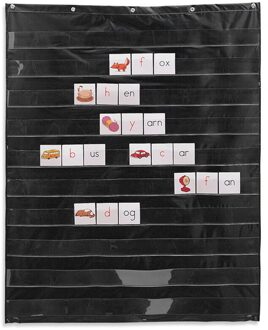 10 Giant Standaard Insteekkaart Thuis Scheduling Eenvoudige Montage Transparante Zak Grafiek Klassikaal Onderwijs Leren Middelen zwart