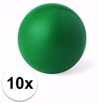 10 groene anti stressballetjes 6 cm - Action products