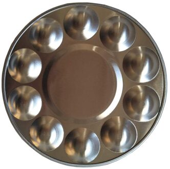 10-Hole Aluminium Ronde Palet Kunst Verf Tekening Lade Kleurenpaletten Voor Olie Aquarel Schilderen Pallet Office Supply