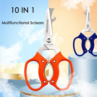 10 in 1 Detachable Scissors Professional Kitchen Scissors Set Stainless Steel Scissors Vegetable Cutter Scissor Kitchen Tools