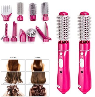10 In 1 Mutifunctional Air Brush Een Stap Föhn En Volumizer Roterende Föhn Kam Haar Rechttrekken Curling borstel eu stekker