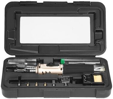 10 in 1 Professionele Pen-stijl Butaan Gas Soldeerbout Set 26 ml Lassen Kit Torch HS-1115K