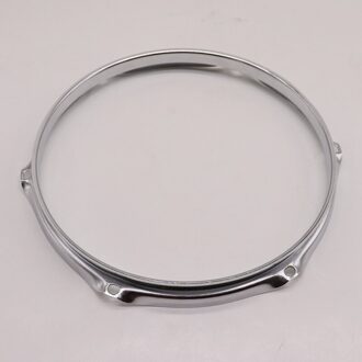 10 Inch 6 Gat Zilver Staal Drum Velg Drum Hoepel Drum Ring 1 Stuk Percussie Accessoires Drum Accessoires 2mm bovenste hoop