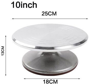 10 Inch Aluminium Bakken Tool Boter Cake Turntable Roterende Stand Base Decoratie Taart Decoreren Gereedschappen