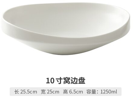 10-Inch Keramische Speciale-Vormige Salade Dessert Ramen Schotel Hotel Restaurant Servies Moderne Keuken Hoofdgerecht Sushi Fruit plaat C-10inches