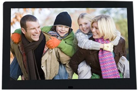 10 Inch Lcd Breedbeeld Digitale Fotolijst Elektronische Foto Video Speler Movie Album Display Fotolijst zwart / EU plug