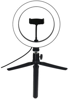 10 Inch Led Selfie Licht Ring Camera Telefoon Houder Make 3 Camera Fotografie Stand Licht Mini Modus Lamp Y2I7