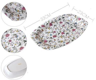 10 Inch, Real Bone China Ovale Vis Plaat, Pocelain Servier Platte Voor Diner, Ceramice Grote Plaat, keuken Vis Schotel, Buffet Schotel