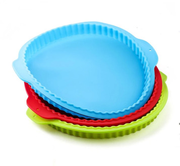 10 Inch Silicone Round Cake Fondant Mousse Mould Pizza Pan Oven Baking Tray Pans Cake Pie Dish Mold Kitchen Bake