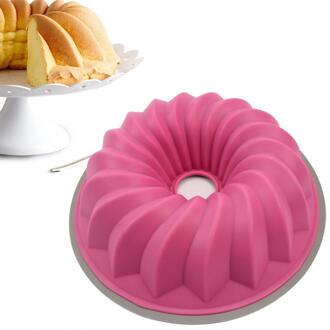 10-Inch Slicone Gebak Bakken Cakevorm Savarin Muffin Pan Kleur willekeurige