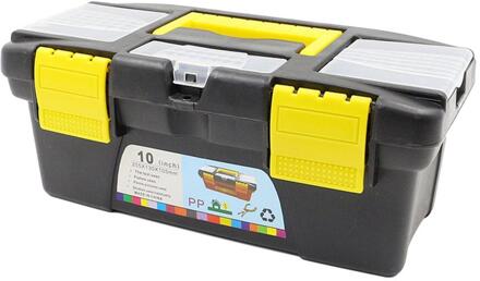 10 Inch Toolbox Hardware Tool Opbergdoos Abs Plastic Gereedschapskist Multifunctionele Instrument Onderdelen Professionele Sorteren