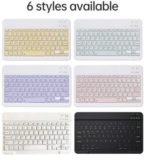 10-inch Wireless BT Keyboard Three-system Universal Colorful Rechargeable BT Keyboard Mobilephone Tablet Universal Keyboard
