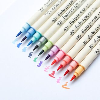 10 Kleur Fabricolor Schrijven Borstel Pen Kalligrafie Verf Marker Pennen Set Tekenen Schilderen Aquarel Art Brush Pen 04429 gemengde kleur