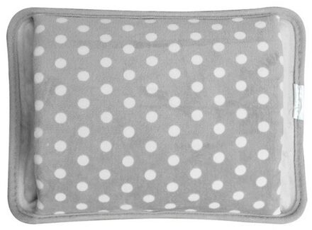 10 Kleuren Water Fles Elektrische Oplaadbare Warmte Water Zak Polka Dot Handwarmer Fluwelen -Water Zak Eu plug grijs