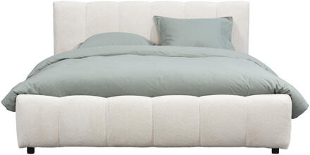 10% korting - Leen Bakker - Bed Maudy Met Opbergruimte - Ecru - 140x200 Cm - Stof - Beige