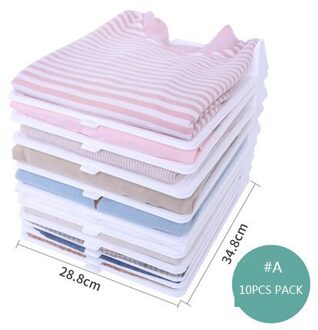 10 Laag Kleding Organizer Tray, T-shirt Kleding Vouwen Opslag Plank Rek Garderobe Kast Verdelen Partitie Stapelen Board nee.A 10stk groot