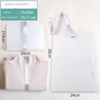 10 Laag Kleding Organizer Tray, T-shirt Kleding Vouwen Opslag Plank Rek Garderobe Kast Verdelen Partitie Stapelen Board nee.B 10stk for shirts