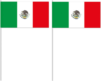 10 landen Zwaaivlaggetjes Mexico 12 x 24 cm