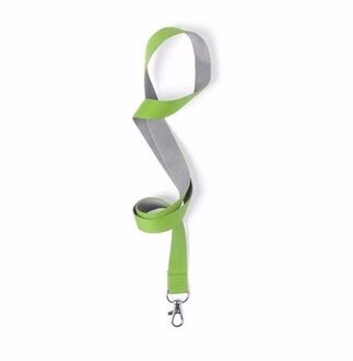 10 lanyards groen/grijs 2 x 50 cm - Keycords