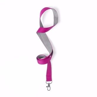 10 lanyards roze/grijs 2 x 50 cm - Keycords