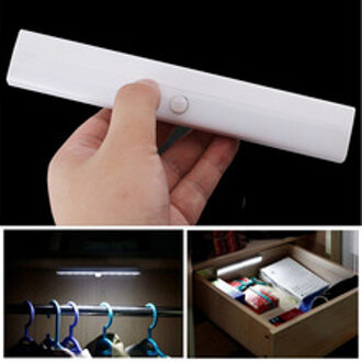 10 LED Batterij Wandlamp Kast Kledingkast Licht IR Infrarood Bewegingsmelder Draadloze Sensor Verlichting Closet Night